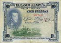 100 Pesetas SPAIN  1925 P.069a F