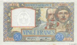 20 Francs TRAVAIL ET SCIENCE FRANCIA  1940 F.12.11 SPL