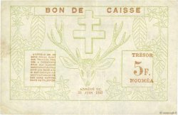 5 Francs NOUVELLE CALÉDONIE  1943 P.58 BB