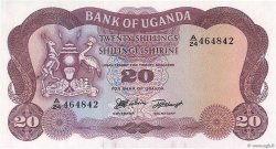 20 Shillings UGANDA  1966 P.03a q.FDC