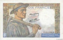 10 Francs MINEUR FRANCIA  1944 F.08.10 AU