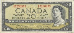 20 Dollars CANADA  1954 P.080b F+