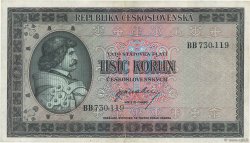 1000 Korun CZECHOSLOVAKIA  1945 P.065a VF+