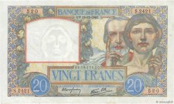 20 Francs TRAVAIL ET SCIENCE FRANCIA  1940 F.12.11 EBC