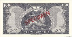 100 Dollars Spécimen ETIOPIA  1966 P.29s FDC