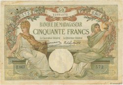 50 Francs MADAGASCAR  1948 P.038 F+