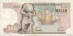 1000 Francs BELGIUM  1967 P.136a VF