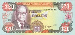 20 Dollars JAMAÏQUE  1989 P.72c