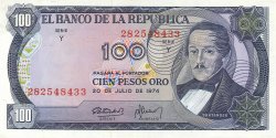 100 Pesos Oro COLOMBIE  1974 P.415