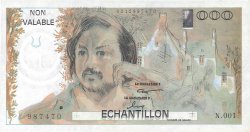 1000 Francs BALZAC Échantillon FRANKREICH  1980 EC.1980.01 ST