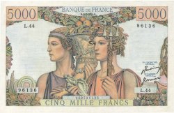 5000 Francs TERRE ET MER FRANKREICH  1951 F.48.03 VZ+