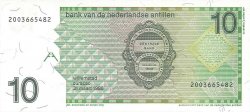 10 Gulden NETHERLANDS ANTILLES  1986 P.23a UNC