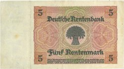 5 Rentenmark GERMANY  1926 P.169 VF