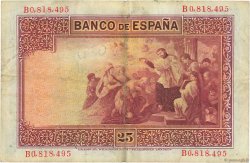 25 Pesetas SPANIEN  1926 P.071a SS