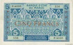 5 Francs MAROCCO  1924 P.09 SPL+