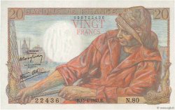 20 Francs PÊCHEUR FRANKREICH  1943 F.13.06 fST+