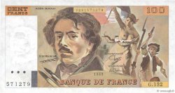 100 Francs DELACROIX modifié FRANKREICH  1989 F.69.13a fST+