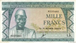 1000 Francs GUINEA  1960 P.15a XF