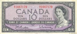 10 Dollars KANADA  1954 P.079b VZ