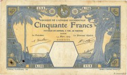 50 Francs DAKAR FRENCH WEST AFRICA Dakar 1929 P.09Bc F