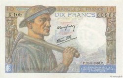10 Francs MINEUR FRANCE  1946 F.08.15 AU-