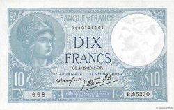 10 Francs MINERVE modifié FRANKREICH  1941 F.07.30 fST+