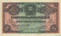 5 Libras MOZAMBIQUE Beira 1934 P.R32 VF