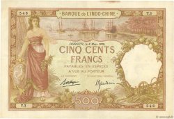 500 Francs YIBUTI  1938 P.09b MBC+