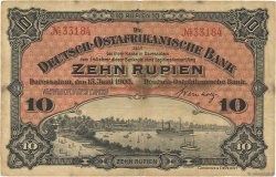 10 Rupien Deutsch Ostafrikanische Bank  1905 P.02 F+