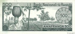 500 Francs RUANDA  1971 P.09b q.FDC
