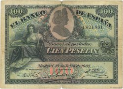 100 Pesetas SPAIN  1907 P.064a