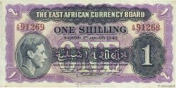 1 Shilling EAST AFRICA  1943 P.27 VF+