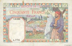 50 Francs ALGERIA  1941 P.084 VF+