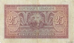 25 Piastres LIBANON  1950 P.042 SS