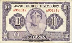 10 Francs LUSSEMBURGO  1944 P.44a BB