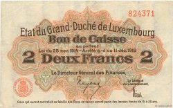 2 Francs LUXEMBURGO  1919 P.28 BC+