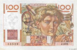 100 Francs JEUNE PAYSAN FRANKREICH  1954 F.28.43 VZ to fST