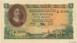 5 Pounds SUDAFRICA  1956 P.096c SPL