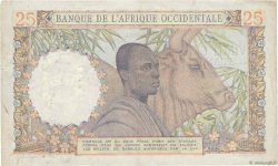 25 Francs FRENCH WEST AFRICA  1943 P.38 VF