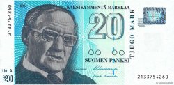 20 Markkaa FINLAND  1993 P.123 UNC