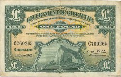 1 Pound GIBRALTAR  1942 P.15b