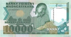 10000 Francs - 2000 Ariary MADAGASCAR  1988 P.074a AU+