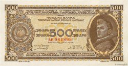 500 Dinara YUGOSLAVIA  1946 P.066a UNC-