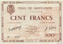 100 Francs FRANCE Regionalismus und verschiedenen Saint-Omer 1940 K.112