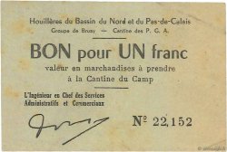 1 Franc FRANCE regionalism and various Bruay 1945 K.067.01a