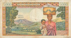5000 Francs - 1000 Ariary MADAGASCAR  1966 P.060a MB