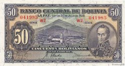50 Bolivianos BOLIVIA  1928 P.132 SC