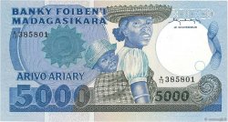 5000 Francs - 1000 Ariary MADAGASCAR  1983 P.069a UNC