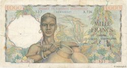 1000 Francs FRENCH WEST AFRICA  1948 P.42 q.MB