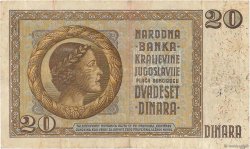 20 Dinara YUGOSLAVIA  1936 P.030 BB